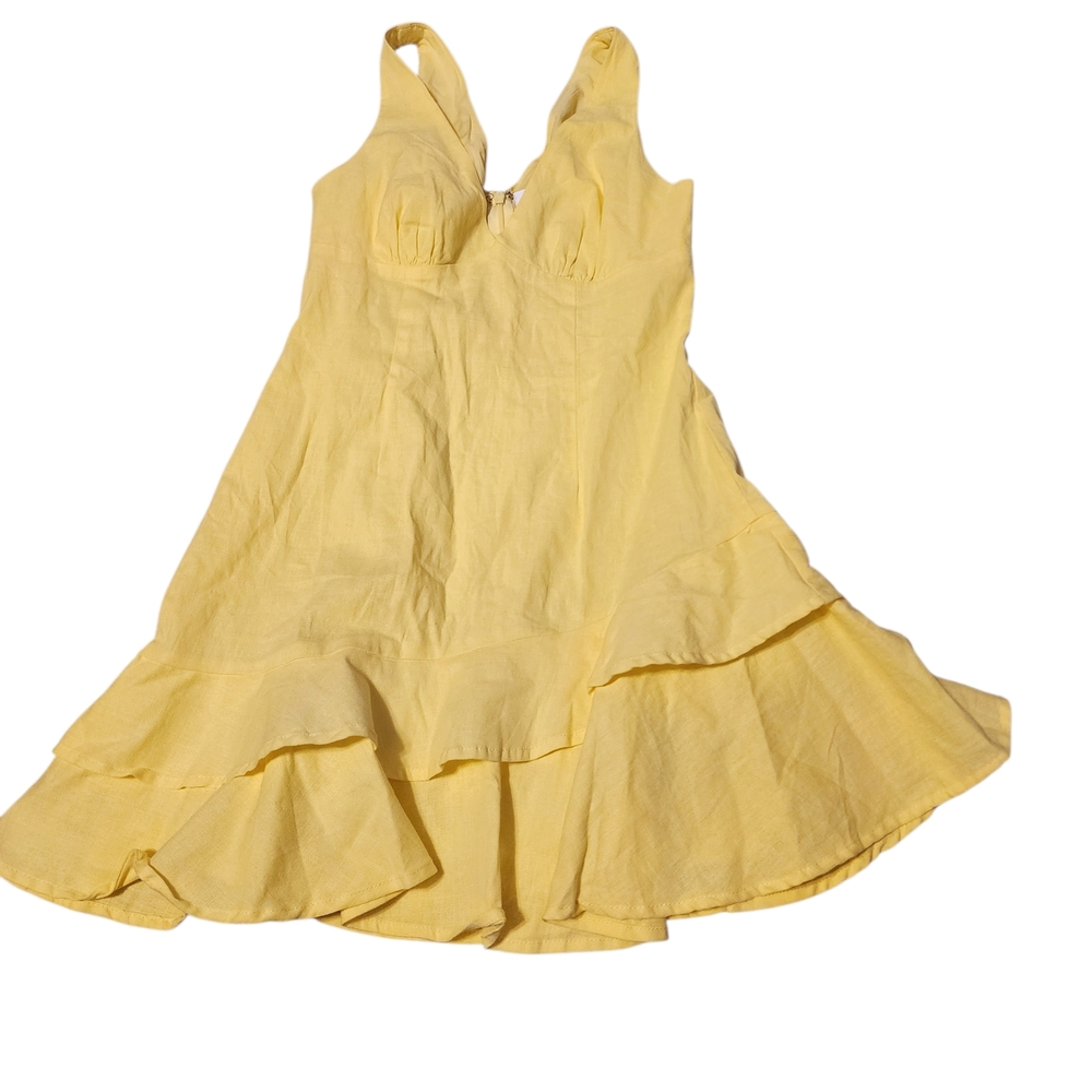 Hello Molly Yellow Ruffled Summer Dress
